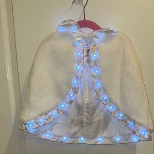 Kids White LED Cape with Bow